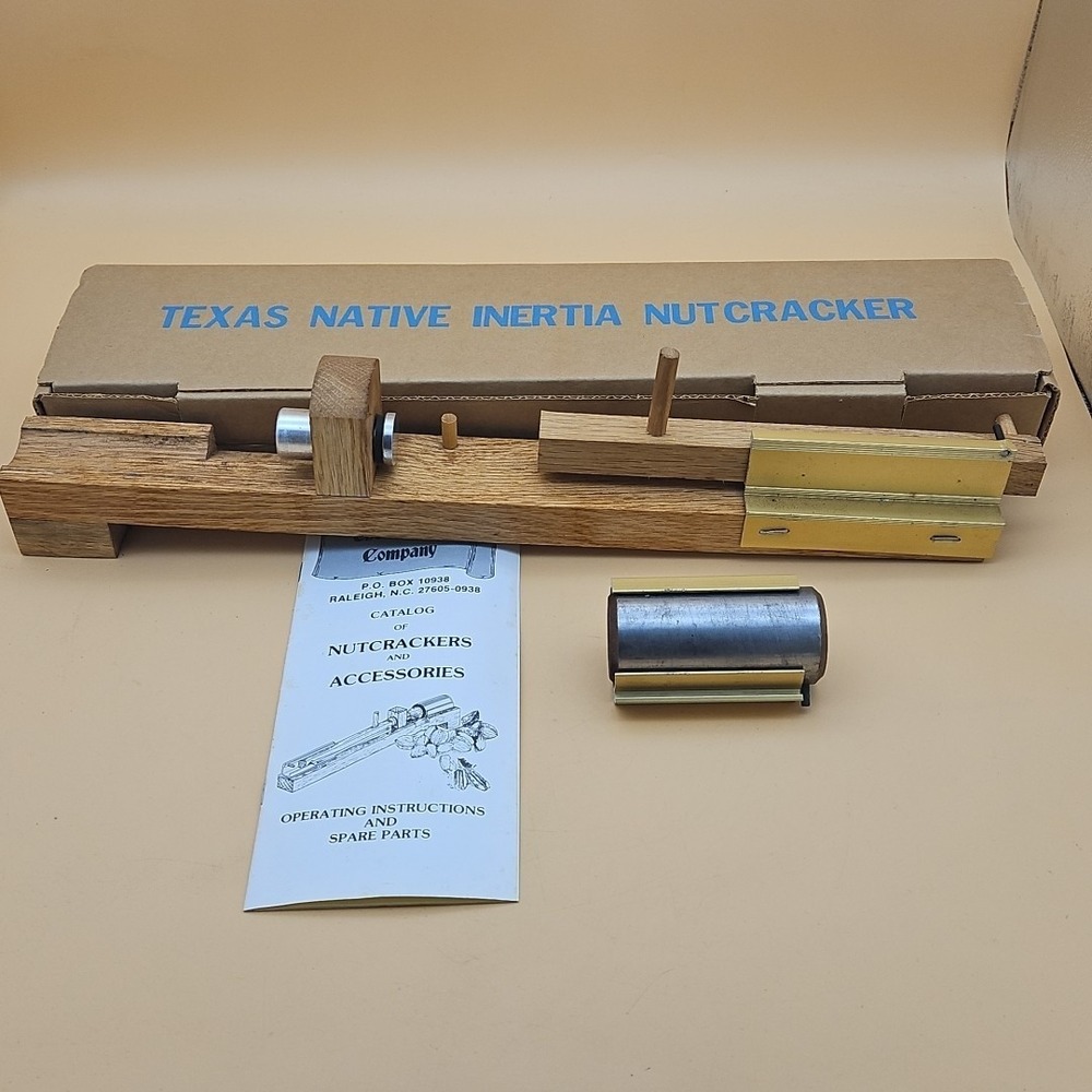 Vintage Texas Native Inertia Nutcracker In Original Box + Manual